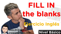 Completa los espacios en blanco en inglés