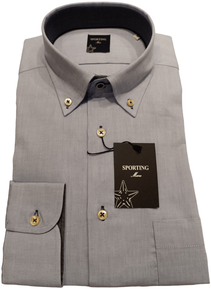 Camicia button down con contrasti interni - Vari colori