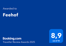 booking.com, award, label, hotel feehof saas-fee, saastal, bewertung
