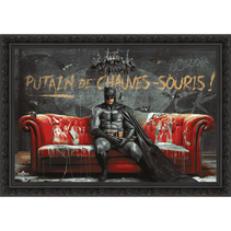 impression PVC cadre toile tableau peinture batman chauve souris personnage BD marvel super hero decoration idee cadeau noel anniversaire paque moderne tendance cinéma chic luxe classe promo soldes ado rebel fantaisie popart noir sombre