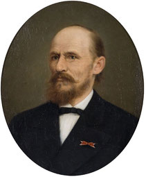 Painted portrait of Latvian architect and community leader Jānis Frīdrihs Baumanis