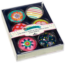 Glasmagnete "flowers & dots" aus dem Verlag moses.