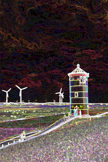 12 Leuchtender Leuchtturm/Luminous lighthouse
