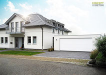 Garage mit Carport auf Stahlstützen