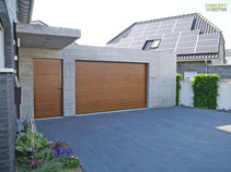 Garage mit Carport auf Stahlstützen