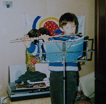 Vincent Thuet, Anfang auf der Querflöte, mit 9 Jahren, 1987