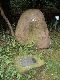 Der sagenumworbene Lindenstein ziert heute den Haupteingang des "von Wedelstaedt Park" an der Parkstarsse