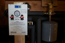 The 'Purist' brand pump station for the solar hot water heater.