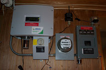 The 'SunPower' brand inverter for the PV system.