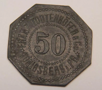 50 Pfennig Notgeld Münze 