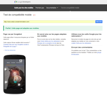 Test de compatibilité mobile Jimdo