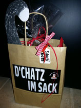 "Chatz im Sack" Verpackung