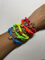 BRACCIALE REGOLABILE "fluo" CON TAU E IMMAGINE ACUTIS
