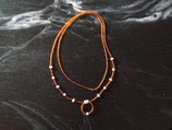 orange Glasperlenkette