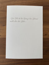 Art. T19.011 / A5 / "Der Tod ist die Grenze des Lebens, nicht aber der Liebe"