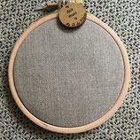 Kit Cercle à broder 10 cm - toile de lin 12 fils - LIN
