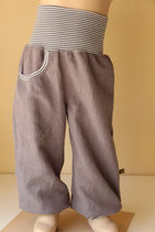 Leinenhose stone wash grau/ graue Ringel