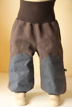 Leinenhose Outdoor stone wash dunkelbraun/ grau