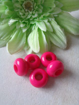 5 Beadsperlen Acryl himbeer  "glatt"  P - 0128