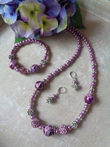 Schmuckset "Lila - Strass"   S - 0349