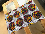 Double-set fond blanc cercles jaune/rouge