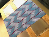 Double-set zébré bleu-gris blanc bordeaux