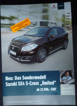 Suzuki Sondermodell Flyer 2016  SX4 S-Cross limited - Sondermodell  Verkaufsflyer  A4