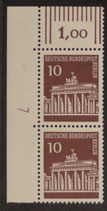 Berlin  286     10 Pf Brandenburger Tor  Bogenware RMvB ERol sP **  Dz 7