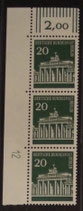 Berlin  287     20 Pf Brandenburger Tor  Bogenware RMvB  ** ERol s3  Dz 12