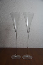 Sektflöten Sektkelche Champagner-Gläser hoch Blumenschliff 25cm