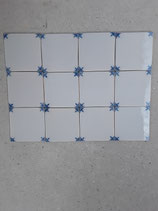 Lot de 12 Carreaux Réf AB68  Faience De Delft 13cm ×13cm