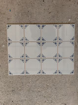 Lot De 12 Anciens Carreaux Carrelages Faience de Desvres 11cm