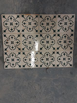 Lot de 12 Anciens Carreaux Carrelages Faience de Desvres 11cm Fond Craquelé et vert