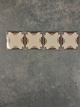 4 Carreaux Carrelages Faience de Desvres Décor Rouen 13cm épaisseur 1cm