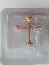Long Brass Ceiling Light With Frosted Shade