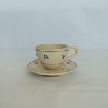 TAZZA TE' +PIATTO BEIGE STELLE