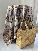 Traditional hand printed tablecloth from Esfahan