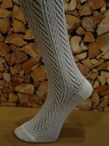 Kniesocken weiss, Muster 1