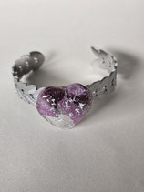 BRACELET "les audacieuses" - coeur améthyste