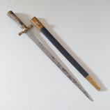Hirschfänger Messing montiert versilbert, um 1800/1820