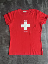 Ängeli und Tüfeli, Damen Schweizer T-Shirt, Rot, Gr. L (26)