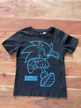 T-Shirt Sonic, Schwarz, Gr. 122-128 (49)