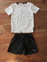 Set Fussballtrikot, Schwarz/Weiss Gr. 98-104, (26)