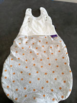 Schlafsack Gr. 56/62 / Träumeland mit Luftzirkulation orange Sternchen