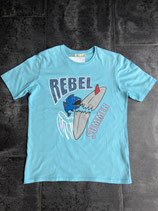 Neuwertig; T-Shirt, Hellblau Gr. 128-140 (45)