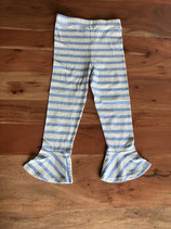 Neuwertig; Leggins, Blau/Weiss gestreift, Gr. 134 (53)