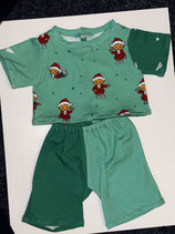 L: Schlafanzug grün Sandmann