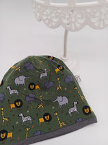 beanie mit tiere grün löwe giraffe....