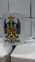 TAZA CON LOGOTIPO DOS CARAS,  TERCIO DE ARMADA