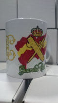 TAZA CON LOGOTIPO DOS CARAS, GUARDIA CIVIL